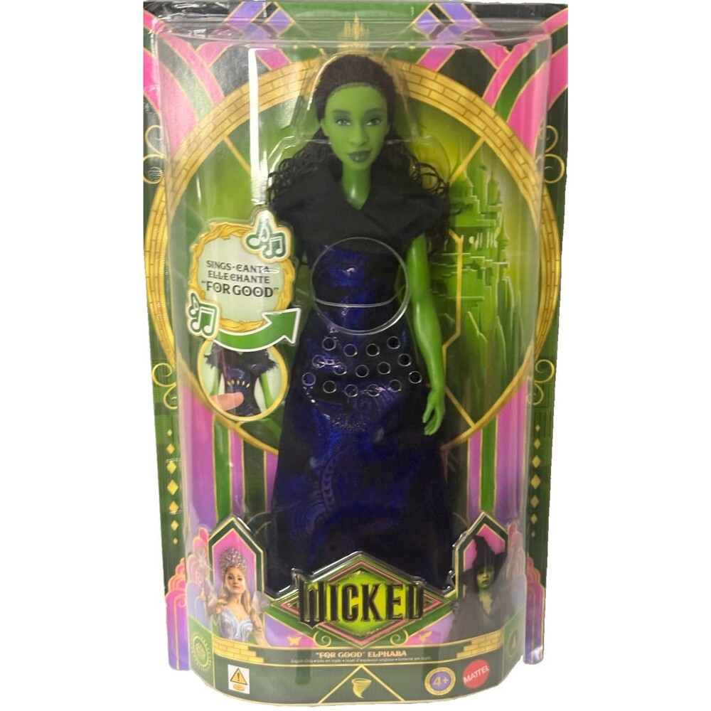 2025 Mattel Wicked For Good Movie Singing Elphaba Doll JFM09 NEW IOB